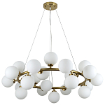 Кольцевая люстра с белыми стеклянными  плафонами в форме шара Berries Chandelier варинант исполнения - 2 | Loft Concept в Саратове