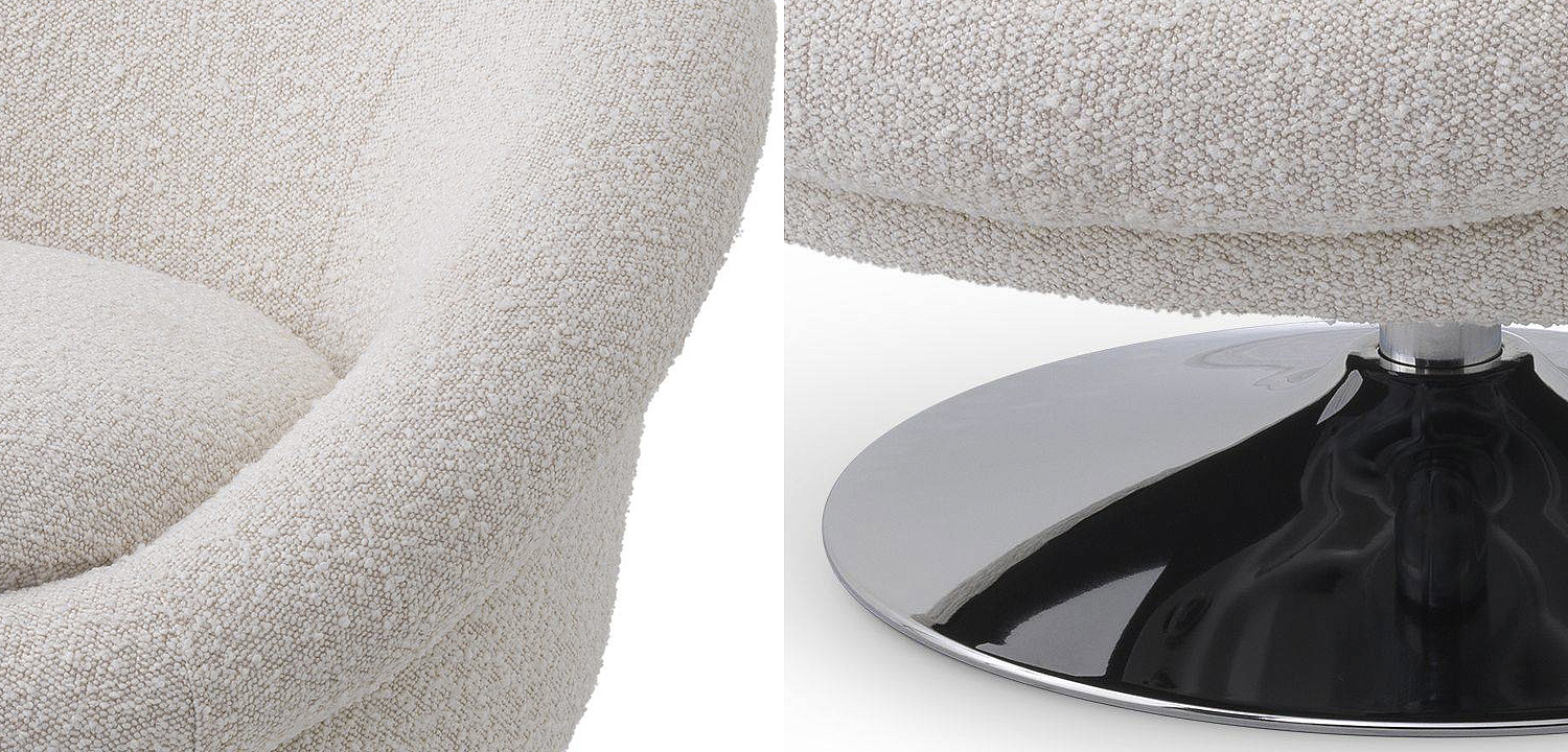 Кресло Eichholtz Swivel Chair Nemo cream Кресло Eichholtz Swivel Chair Nemo cream - Loft-Concept в Саратове