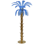 Торшер Glass Decorated Palm Floor Lamp Blue Листья Пальмы  варинант исполнения - 6 | Loft Concept в Саратове