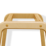 Барный стул со спинкой и мягкой обивкой с ромбами на 4-х деревянных ножках Голубой Велюр Ava Charm варинант исполнения - 5 | Loft Concept в Саратове