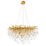 Люстра подвесная с прозрачными стеклянными подвесками в форме капель Диаметр 80 см Droplet Chandelier варинант исполнения - 12 | Loft Concept в Саратове