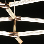 Люстра с геометрической конструкцией из вытянутых цилиндрических плафонов Hex Scaffold  варинант исполнения - 6 | Loft Concept в Саратове