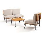 Двухместный диван из акации без подлоконтиков Amra варинант исполнения - 2 | Loft Concept в Саратове