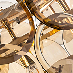 Люстра с круглыми стеклянными подвесками Cardiel Amber Glass Chandelier варинант исполнения - 6 | Loft Concept в Саратове