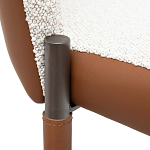 Стул мягкий с обивкой из рогожки и экокожи Contrasting Performance варинант исполнения - 2 | Loft Concept в Саратове