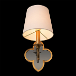 Бра с белым текстильным абажуром и фигурным основанием с зеркальной вставкой Vitorino варинант исполнения - 4 | Loft Concept в Саратове