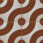 Дизайнерская плитка с узором Дорожки 2 варинант исполнения - 1 | Loft Concept в Саратове