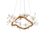 Люстра подвесная с прозрачными стеклянными птичками на ветвях Диаметр 80 см Serip Voa варинант исполнения - 7 | Loft Concept в Саратове