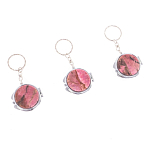 Зеркало брелок складное двухстороннее из натурального камня Родонит Stone Mirrors варинант исполнения - 8 | Loft Concept в Саратове