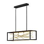 Люстра прямоугольная черного цвета с декором в виде ветвей в золотой отделке Hinkley варинант исполнения - 2 | Loft Concept в Саратове