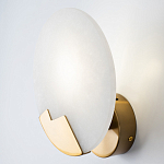 Бра с плафоном из камня в форме диска Ricci Stone Wall Lamp варинант исполнения - 3 | Loft Concept в Саратове