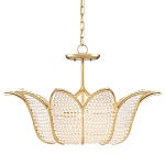 Люстра в форме тюльпана с лепестками из прозрачных стеклянных бусин Hanging Flowers варинант исполнения - 2 | Loft Concept в Саратове