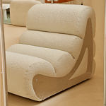 Кресло мягкое без подлкотников White Sheepskin Armchair варинант исполнения - 1 | Loft Concept в Саратове