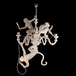 Люстра с тремя фигурами обезьян с лампочками в руках белого цвета Hanging Monkey варинант исполнения - 2 | Loft Concept в Саратове