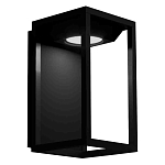 Уличный настенный светильник прямоугольной формы черного цвета Geometric Glow варинант исполнения - 1 | Loft Concept в Саратове