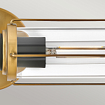 Бра для ванных комнат горизонтальное с 2-мя прозрачным цилиндрическим плафонами на круглом основании Hinkley варинант исполнения - 4 | Loft Concept в Саратове