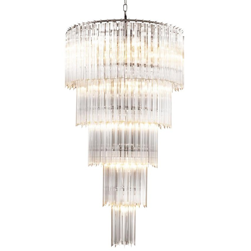 Люстра Chandelier Alpina L Никель Прозрачный (Transparent) в Саратове | Loft Concept 