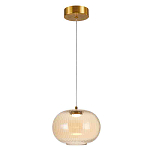 Подвесной светильник с янтарным рифленым стеклянным плафоном Ferm Living варинант исполнения - 1 | Loft Concept в Саратове