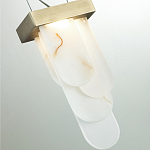 Подвесной светильник с белыми вертикальными элементами Alabaster Totem варинант исполнения - 11 | Loft Concept в Саратове