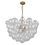 Люстра подвесная с рифлёными стеклянными шарами в форме воздушного облака Berries Chandelier варинант исполнения - 1 | Loft Concept в Саратове