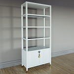 Стеллаж со стеклянными полками Elsa Dreams White варинант исполнения - 1 | Loft Concept в Саратове