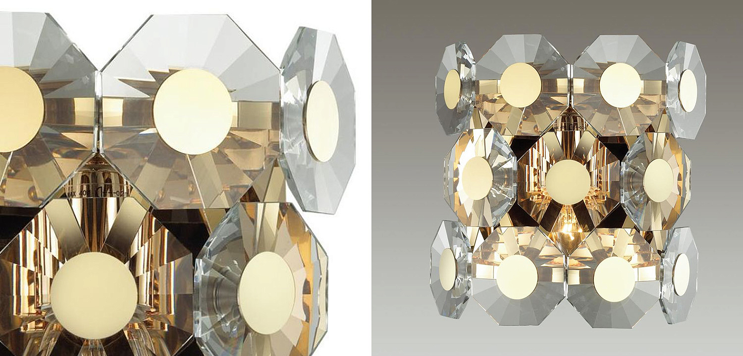 Бра Crystal Octagons Gold Бра Crystal Octagons Gold - Loft-Concept в Саратове