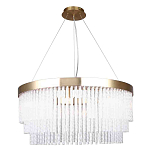 Люстра подвесная со стеклянными подвесками в виде перекрученных трубочек Nembus варинант исполнения - 1 | Loft Concept в Саратове