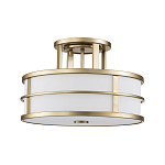 Потолочный светильник с белым матовым абажуром в металлическом каркасе Feiss варинант исполнения - 1 | Loft Concept в Саратове