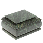 Шкатулка с зеркалом из натурального камня змеевик Stone Casket варинант исполнения - 1 | Loft Concept в Саратове