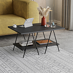 Стол журнальный с прямоугольной столешницей и полкой цвета антрацит ESSEL ANTHRACITE варинант исполнения - 2 | Loft Concept в Саратове