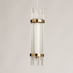 Подвесной светильник с цилиндрическим плафоном из прозрачных стеклянных трубок Nembus варинант исполнения - 3 | Loft Concept в Саратове