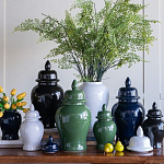 Ваза с крышкой однотонная Высота 31 см Chinoiserie Ceramics варинант исполнения - 4 | Loft Concept в Саратове