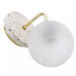 Бра с белым матовым плафоном в форме шара Round White Matte Lampshade варинант исполнения - 3 | Loft Concept в Саратове