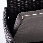 Обеденный комплект из искуственного ротанга Vintara черный варинант исполнения - 4 | Loft Concept в Саратове