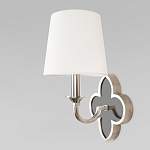 Бра с белым текстильным абажуром и фигурным основанием с зеркальной вставкой Vitorino варинант исполнения - 20 | Loft Concept в Саратове