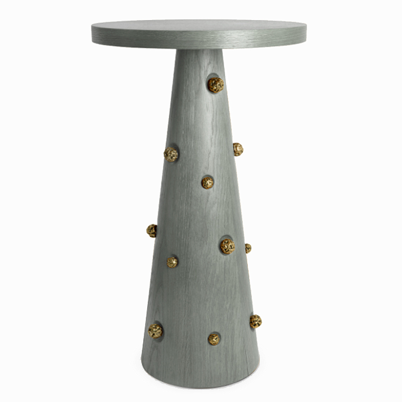 Приставной столик Okinawa Taupe Side table Серый Золотой в Саратове | Loft Concept 