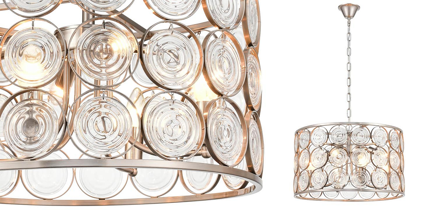 Люстра Edalina Chandelier nickel satin 50 Люстра Edalina Chandelier nickel satin 50 - Loft-Concept в Саратове