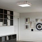 Потолочный светильник квадратный с гофрированным абажуром цвета графит Millennium варинант исполнения - 3 | Loft Concept в Саратове