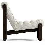 Кресло с деревянным каркасом и обивкой из белой ткани букле Medieval Furniture варинант исполнения - 4 | Loft Concept в Саратове