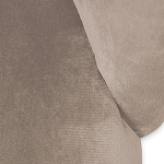 Барный стул со спинкой и металлической подставкой на 4-х деревянных ножках Бежевый Велюр Vendramin Chair варинант исполнения - 4 | Loft Concept в Саратове