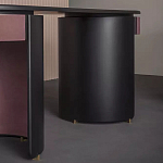 Дизайнерский письменный стол овальной формы с 2-мя выдвижными ящиками по бокам Parsec варинант исполнения - 2 | Loft Concept в Саратове