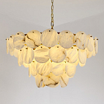 Люстра подвесная четырехъярусная с подвесками в форме дисков Cryptocrystalline Stone варинант исполнения - 6 | Loft Concept в Саратове