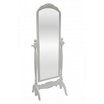 Зеркало напольное белое из массива бука с легкими потертостями White Provence варинант исполнения - 1 | Loft Concept в Саратове