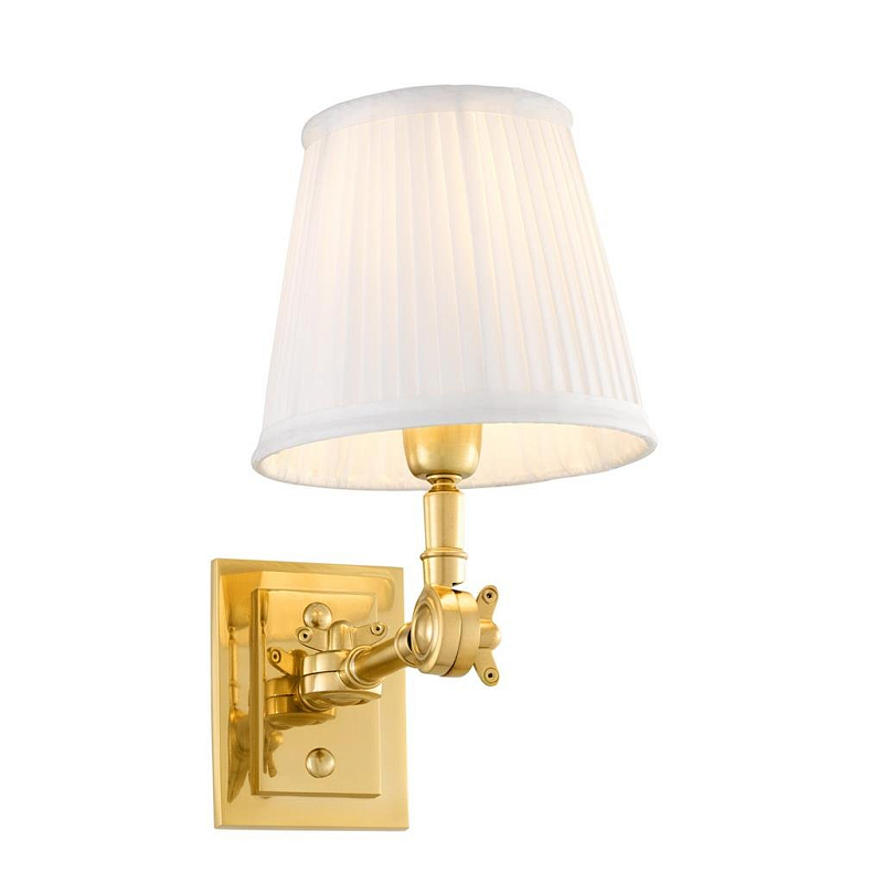 Бра Wall Lamp Wentworth Single Gold+White Глянцевое золото Белый Бра Wall Lamp Wentworth Single Gold+White Глянцевое золото Белый в Саратове | Loft Concept