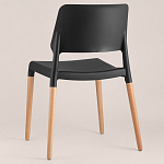 Пластиковый стул на ножках из массива бука Ferret Black 4 шт варинант исполнения - 5 | Loft Concept в Саратове