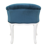 Кресло низкое в стиле прованс Louis French Armchair white and blue velour варинант исполнения - 2 | Loft Concept в Саратове