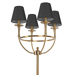 Торшер с металлическим основанием бронзового цвета с черными конусовидными абажурами Dignity варинант исполнения - 3 | Loft Concept в Саратове