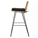 Стул барный с ротанговым плетением Half Bar Chair with Wicker без подлокотников варинант исполнения - 2 | Loft Concept в Саратове
