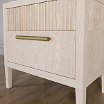 Прикроватная Тумбочка Primo с двумя ящиками Светлый дуб варинант исполнения - 3 | Loft Concept в Саратове