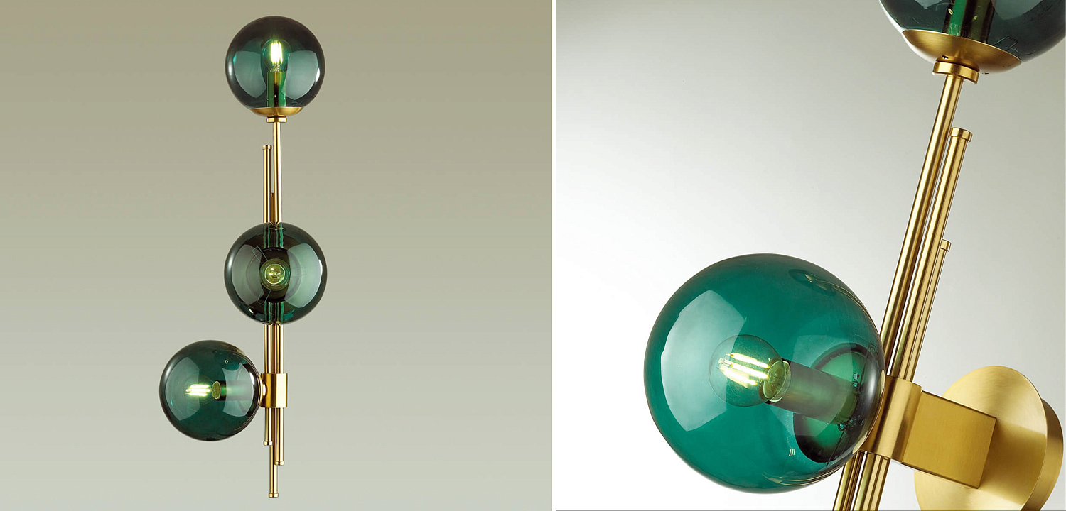 Бра TRILOGY WALL SCONCE Turquoise glass 70 Бра TRILOGY WALL SCONCE Turquoise glass 70 - Loft-Concept в Саратове